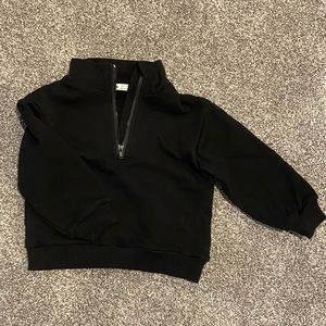 NEW Boys Black Half Zip Sweater 3T